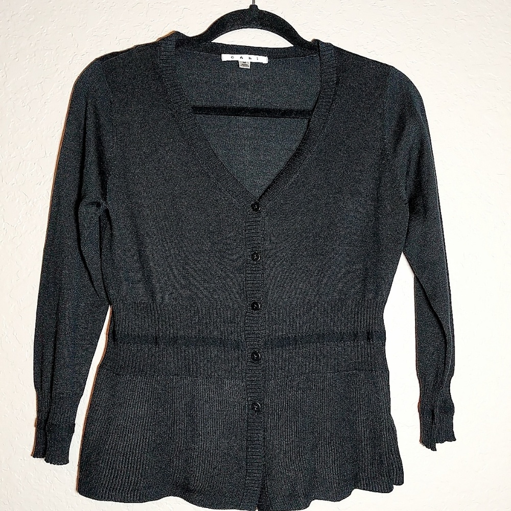 Cabi black button down cardigan size medium
